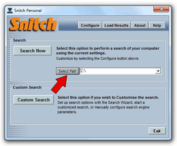 Choosing your scan paths and drives