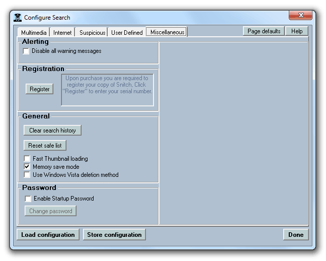 Configuration for PC clean Step 5